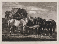 KG 01541
<br/>
Paarden bij een huifkar
<br/>
<em>Klein, Johann Adam (1792-1875)</em>